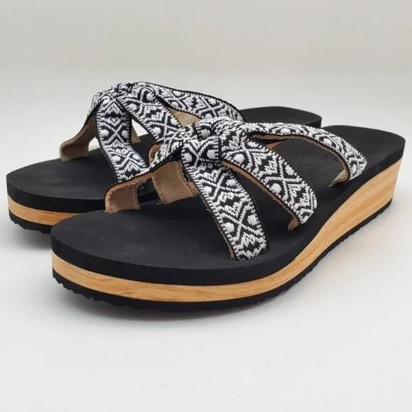 Light Weight Slide Sandals with Wedge Heal Womens Size 7 - Picture 5 of 5